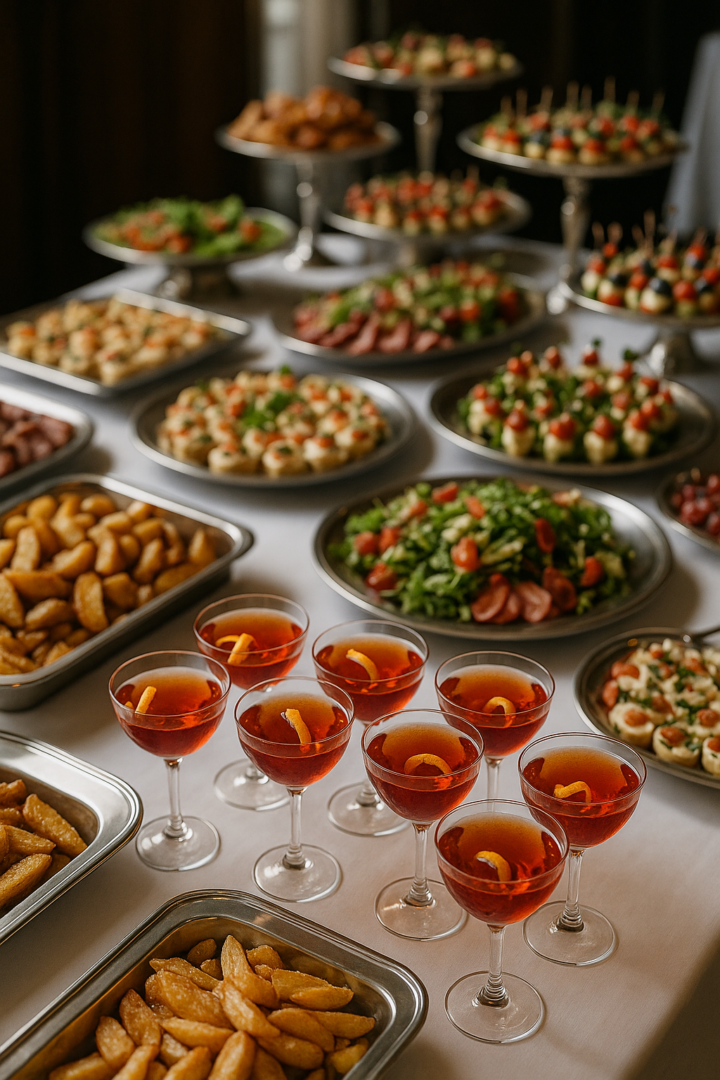 Mesa de Buffet Elegante e Colorida